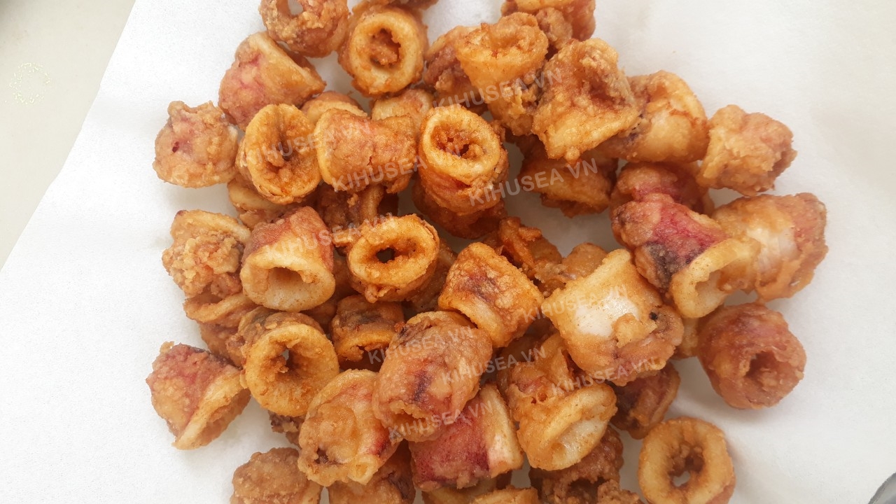 Ống cắt khoanh còn da tẩm bột